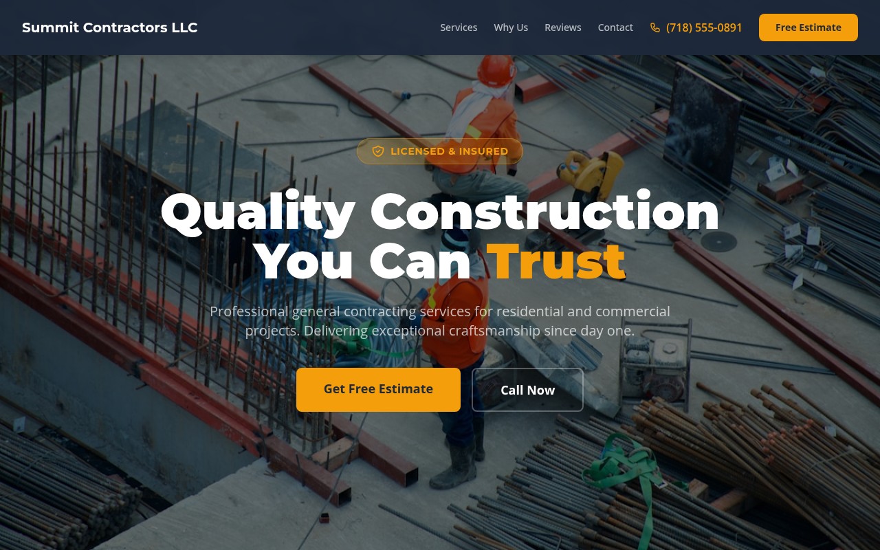 Summit Contractors LLC website